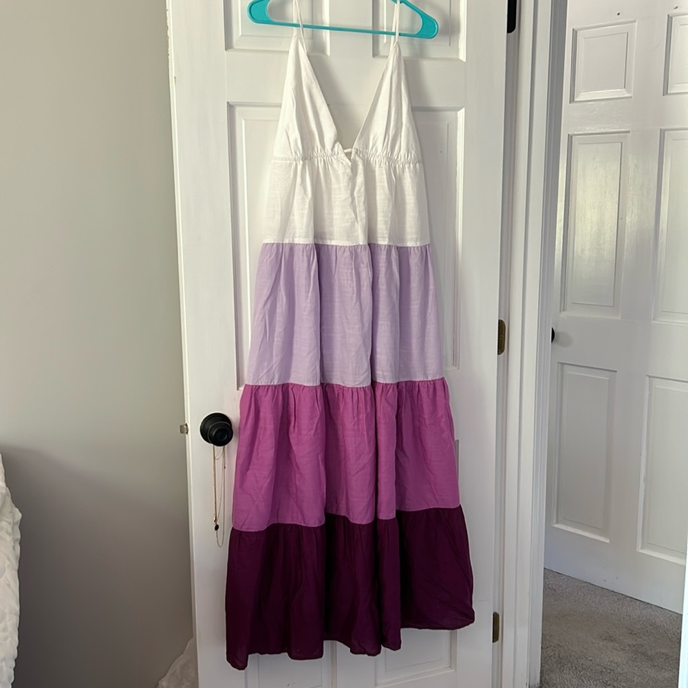 Anthropologie The Rays Colorblock Maxi Dress